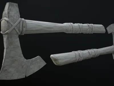 Celtic Axe Low-poly 3D model