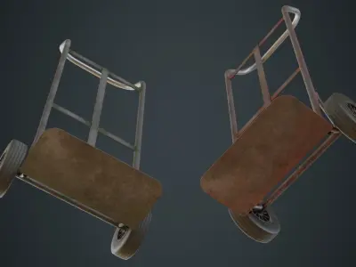 Hand Truck 4B Low-poly 3D model