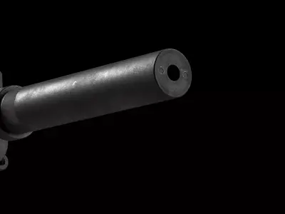 HK UMP 45 QD Suppressor Low-poly 3D model