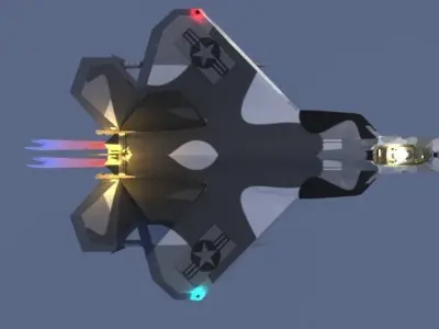 f-22 raptor 3d model in detail  animation ready USA F-22 RAPTOR 3D model