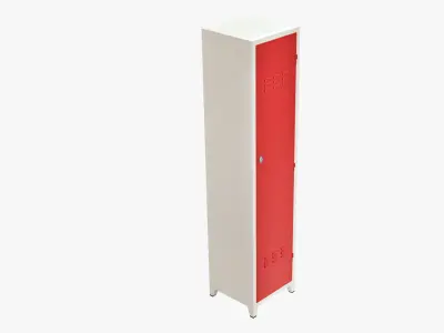 Locker PBR - metal Low-poly 3D model