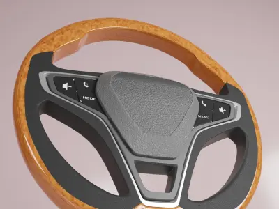 Car steering wheel design Free 3D model