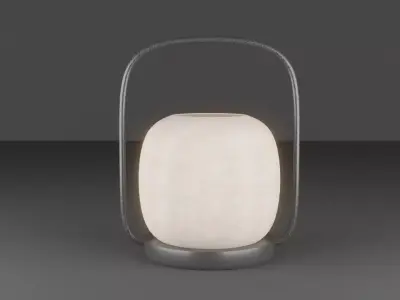 Modern Zen Lantern - Minimalist Portable Lamp 3D model