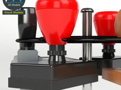 Rubber stamp rack 3D model