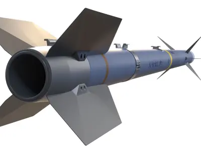 I-Derby ER  Long Range Air-to-Air Missile 3D model