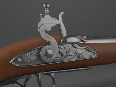 Flintlock pistol 3D model