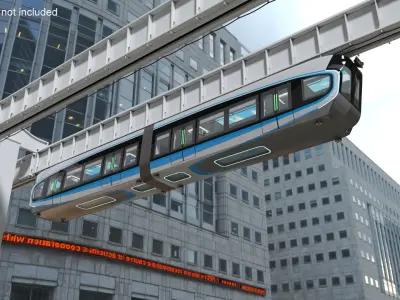  Suspended Monorail with Train 