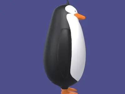 Hand Painted Penguin Free 3D model