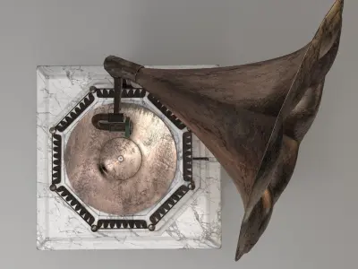 Gramophone Statue 3D model