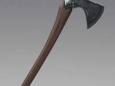 Hatchet Low-poly 3D model purchase