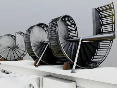 CARGO MODELS FOR TRUCK TRAILER-Spiral Stair Type-1 3D model