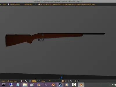 Double Barrel Shotgun Free low-poly 3D model purchase