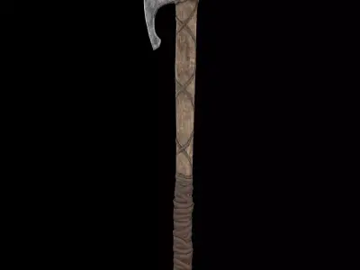 Viking axe Gameready PBR Low-poly 3D model