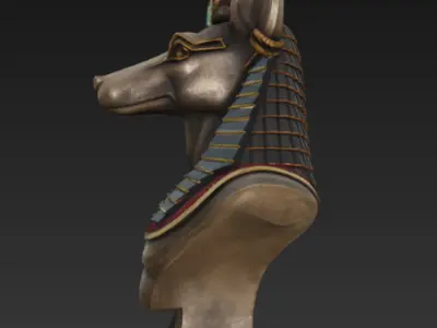 Bust of Anubis 3D print model
