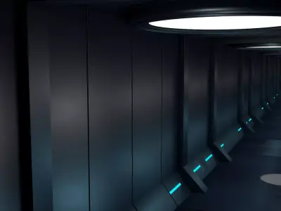 Sci Fi Tunnel 3D model 56