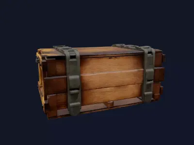Authentic Military Supply Crate 3D Model 3D model