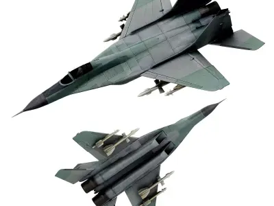 military aircraft Low-poly 3D model from CGTrader