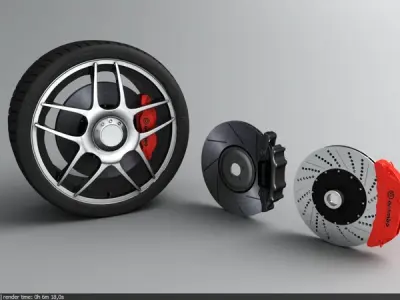 Wheel Tire 10 BBS 3D model