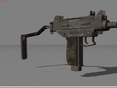 Uzi Pubg Low-poly 3D model