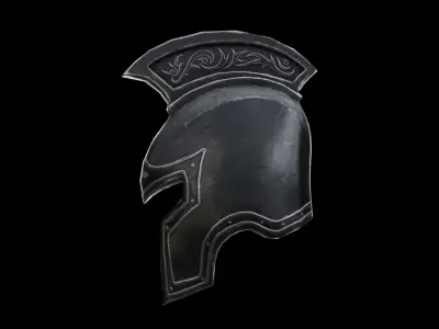 Warrior Helmet Low-poly 3D model buy