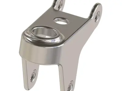 Castor Wheel Bracket 3D print model