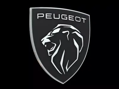 peugeot new logo 3D model
