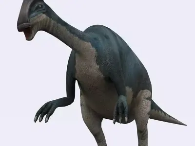 3DRT - Dinosaurs - Parasaurolophus Low-poly 3D model