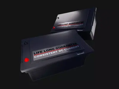 High performance heavy duty DC battery for vehicle  Low-poly 3D model