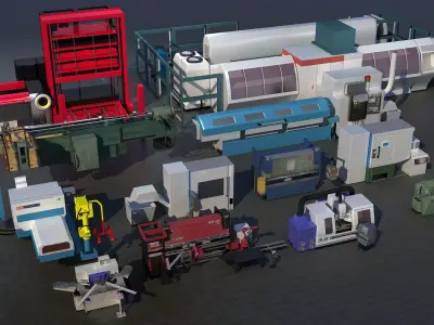 Machines industry 3D 3D model