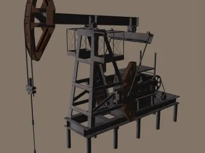 Oil Extractor Low-Poly Low-poly 3D model