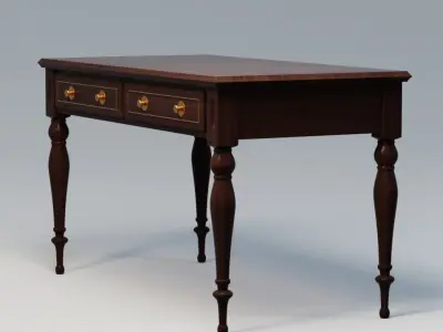 Antique Desk Low-poly 3D model