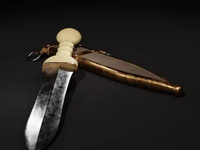 Pugio - Roman Dagger Low-poly 3D model