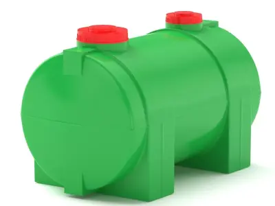 Green Plastic Water Tank 3D model