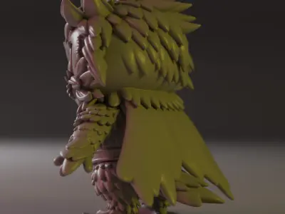 stylized owl 3D print model