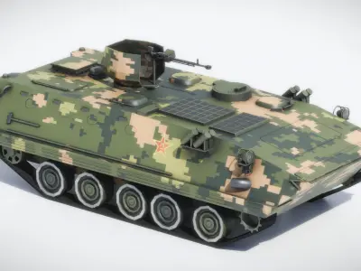 Type 89 AFV Low-poly 3D model