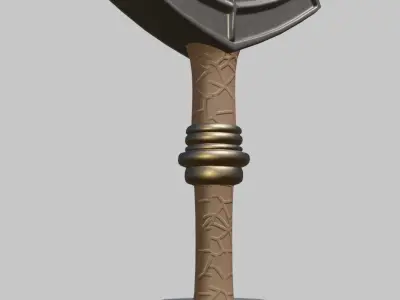 straight classic Germanic sword high 3D model