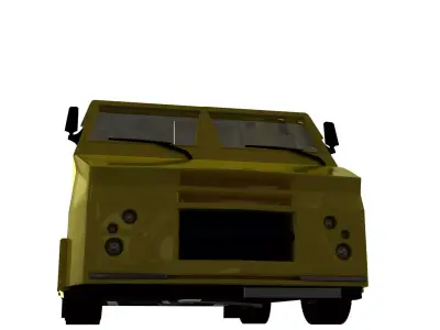 armored truck 3D model Textured