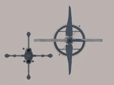 Science spaceships 3D model