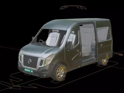 Nissan NV 400 Passenger Van 3D model