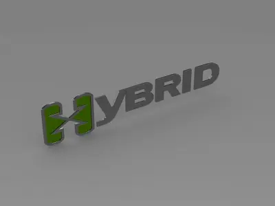 hybrid logo 3D model by Sergey from CGTrader