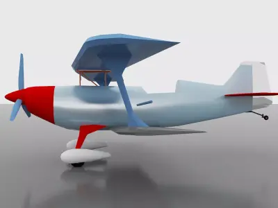 Airplane 3d Model biplane Free 3D model