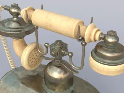 Vintage Retro Telephone 3D model