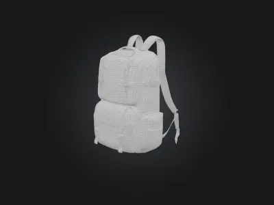 Survival Backpack Low-poly 3D model