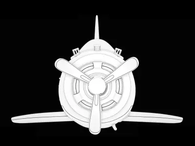 Aircraft 3D model spacecraft Low-poly 3D model