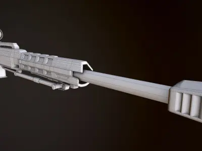 Sniper Rifle 3D model 19