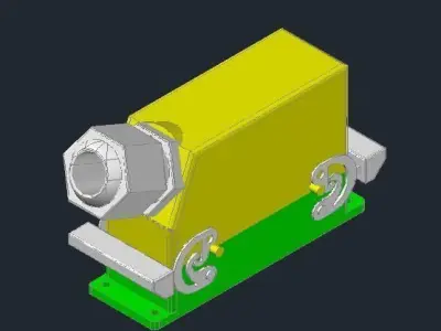 16 pin HT connector Free 3D model