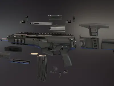 IWI Carmel Rifle Low-poly 3D model