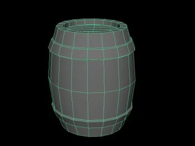 Old Barrel Low-poly 3D model purchase