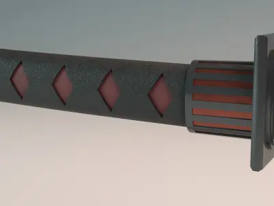 Simple Katana Bundle - Game Ready Low-poly 3D model