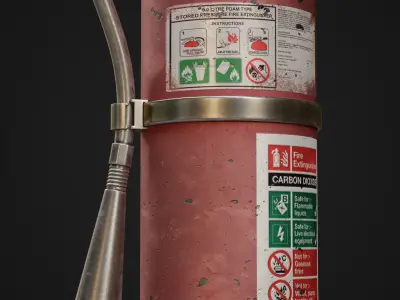 Fire Extinguisher Low-poly 3D model 29